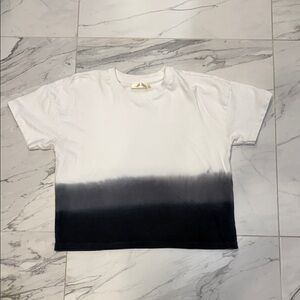 Gradient White and Black T-Shirt